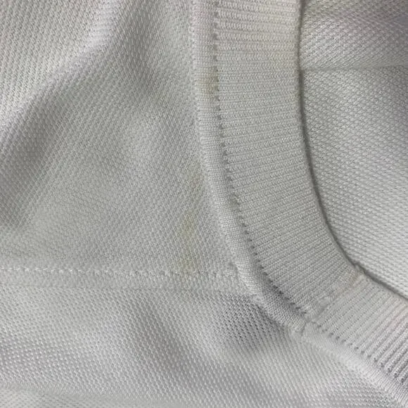 ERMENEGILDO ZEGNA Size XXXL White Brown Logo Cotton Pique Crew Neck T-shirt